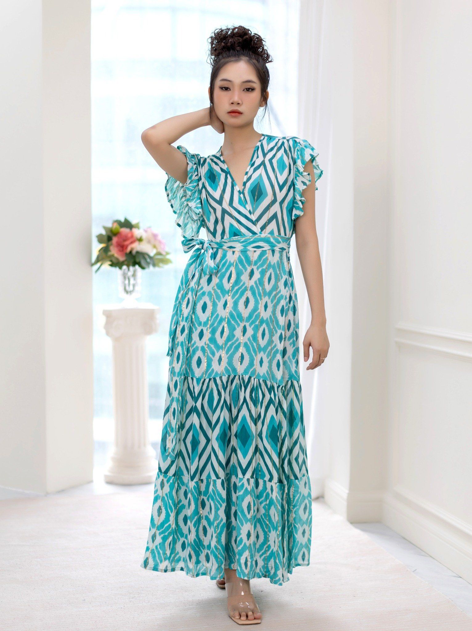 Maxi Cánh Tiên Ánh Kim Cotton Isla Bonita