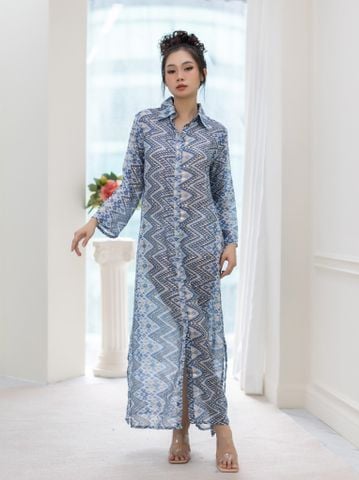  Maxi Sơ Mi Ánh Kim Cotton Isla Bonita 