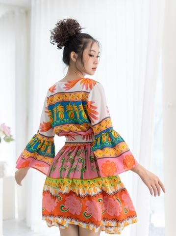  Đầm Boho Kết Cườm Cotton Isla Bonita 