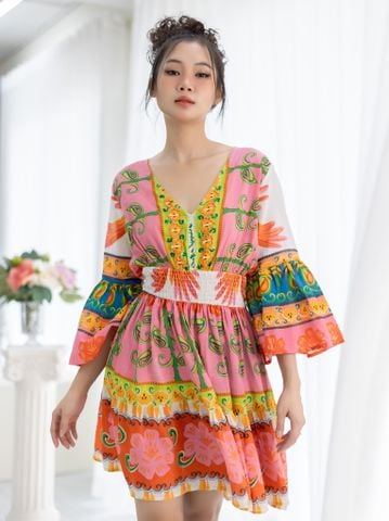  Đầm Boho Kết Cườm Cotton Isla Bonita 