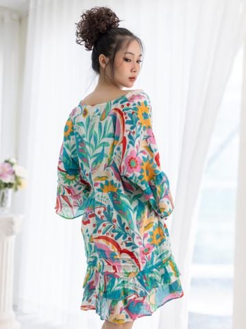  Đầm Boho Kết Cườm Cotton Isla Bonita 