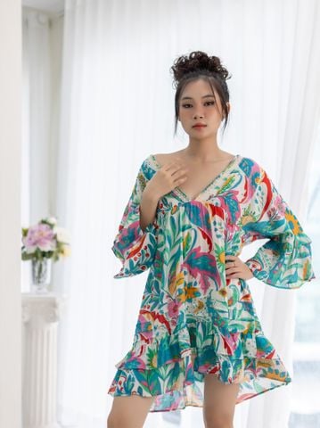  Đầm Boho Kết Cườm Cotton Isla Bonita 
