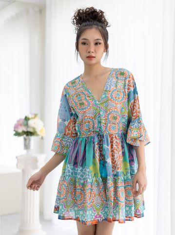  Đầm Boho Kết Cườm Cotton Isla Bonita 