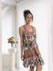Đầm Boho Cổ Yếm Kết Cườm  Hở Lưng Cotton Isla Bonita
