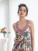 Đầm Boho Cổ Yếm Kết Cườm  Hở Lưng Cotton Isla Bonita