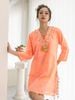 Đầm Xẻ Tà Màu Neon Ánh Kim Cotton Isla Bonita