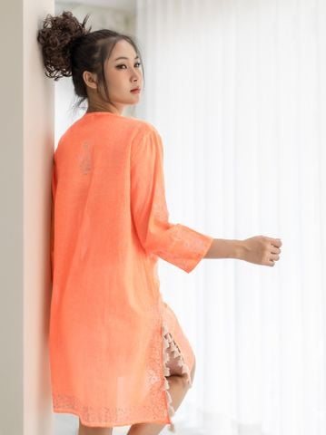  Đầm Xẻ Tà Màu Neon Ánh Kim Cotton Isla Bonita 
