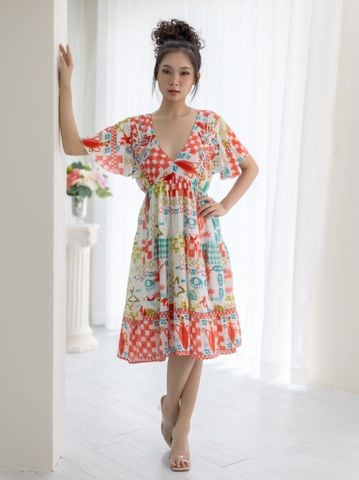  Đầm Boho Kết Cườm Cotton Isla Bonita 