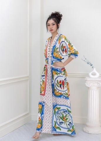  Maxi Kimono Kết Hạt Cotton Isla Bonita 