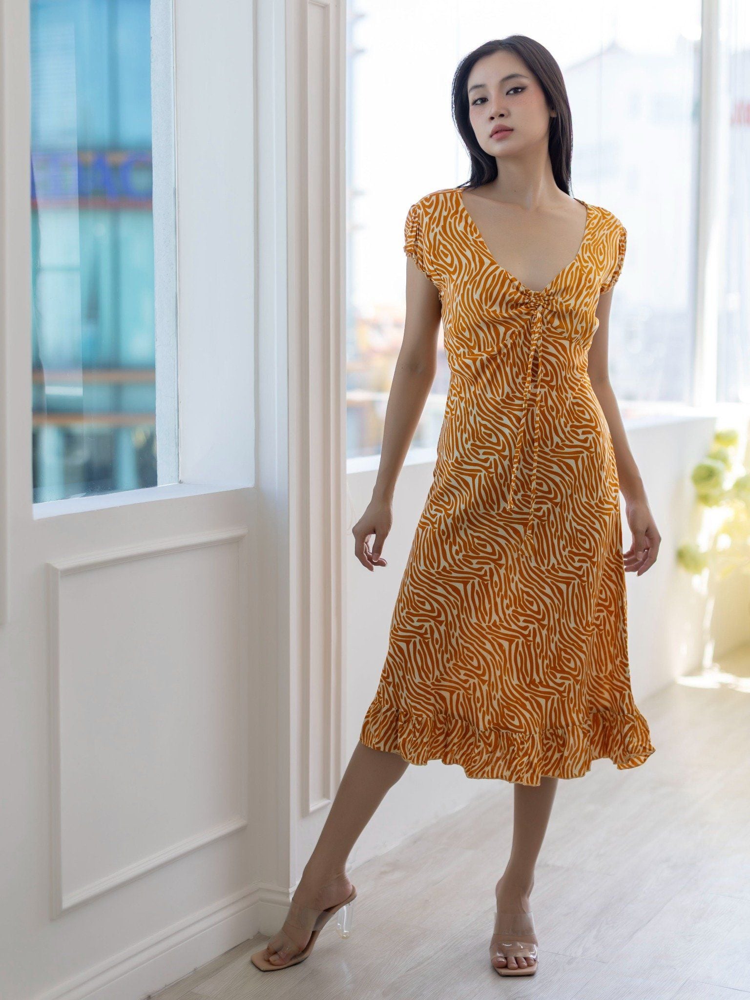 Đầm Midi Tay Lỡ Cotton Isla Bonita