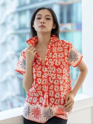  Áo Sơ Mi Hoa Cotton Isla Bonita 