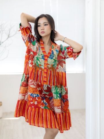  Đầm Boho Kết Hạt Lấp Lánh Cotton Isla Bonita 