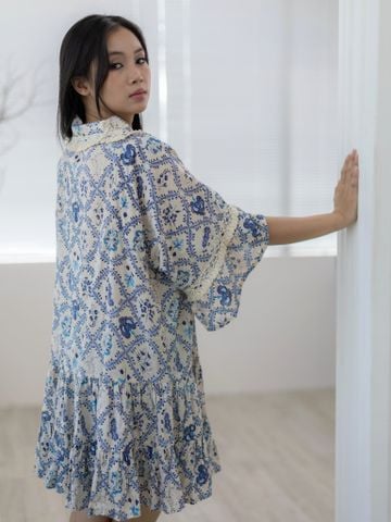 Đầm Boho Phối Ren Cotton Isla Bonita 