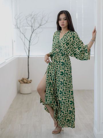  Maxi Kimono Lụa Ánh Kim Isla Bonita 