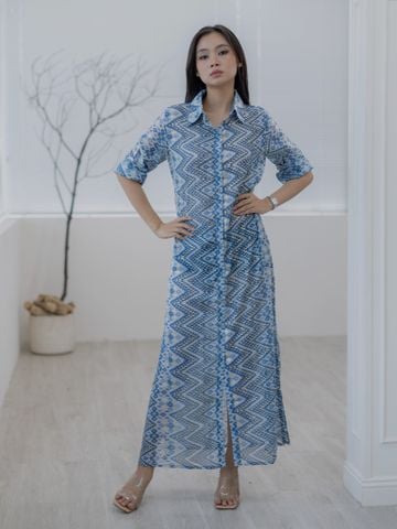  Maxi Sơ Mi Ánh Kim Cotton Isla Bonita 