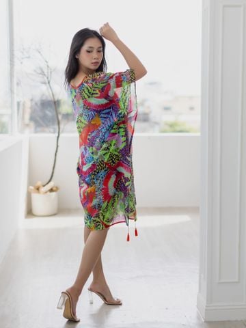  Đầm Thêu Kết Hạt Cotton Isla Bonita 