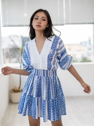  Đầm Boho Thêu Kết Cườm Cotton Isla Bonita 