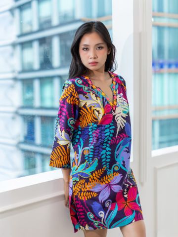  Đầm Thêu Xẻ Tà Cotton Isla Bonita 