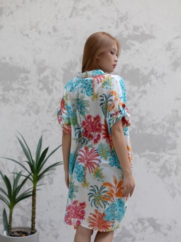  Đầm Sơ mi Hoa Cotton Isla Bonita 