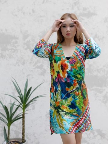  Đầm Boho Hoa Thêu Kết Cườm Cotton Isla Bonita 