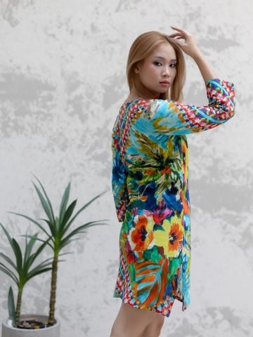  Đầm Boho Hoa Thêu Kết Cườm Cotton Isla Bonita 