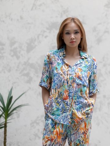  Áo Sơ Mi Hoa Cotton Isla Bonita 