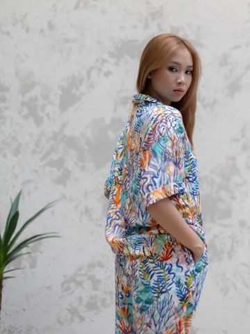  Áo Sơ Mi Hoa Cotton Isla Bonita 