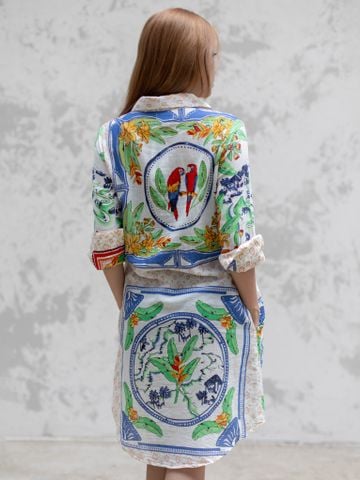  Đầm Sơ Mi Kết Hạt Cotton Isla Bonita 