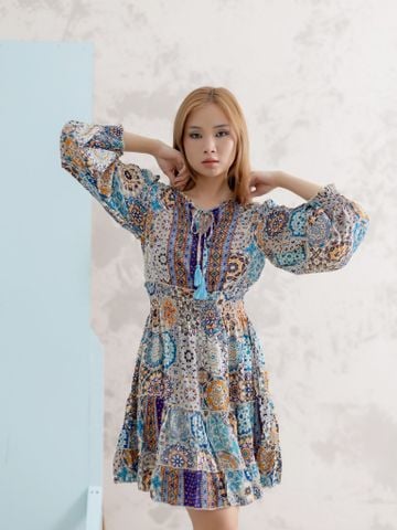  Đầm Boho Dài Tay Isla Bonita 