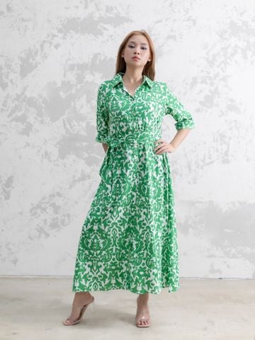  Maxi Sơ Mi Xanh Cotton Isla Bonita 