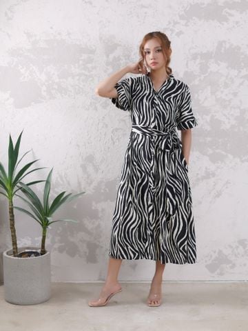  Đầm Sơ Mi Đen Cotton Isla Bonita 