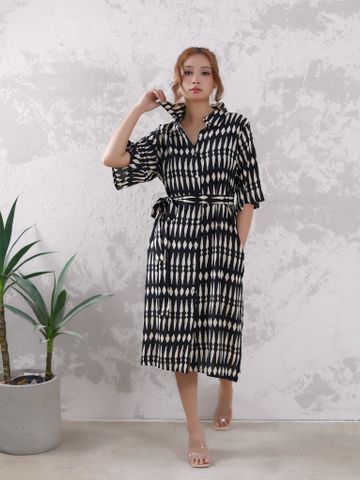  Đầm Midi Sơ Mi Ca-rô Cotton  Isla Bonita 