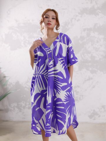  Đầm Midi Boho Hoa Thêu Cotton Isla Bonita 