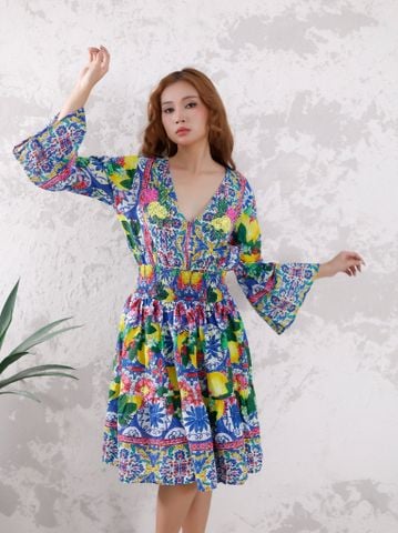  Đầm Boho Kết Cườm Lấp Lánh Cotton Isla Bonita 