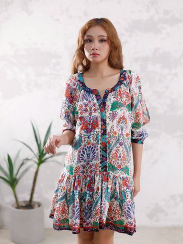  Đầm Suông Boho Cotton Isla Bonita 