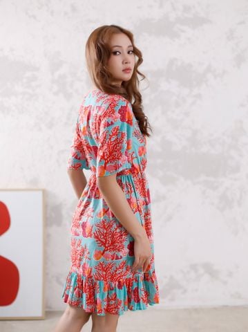  Đầm Hoa Kết Cườm Cotton Isla Bonita 