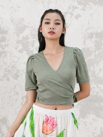  Áo Crop Top Đắp Chéo MD'M 