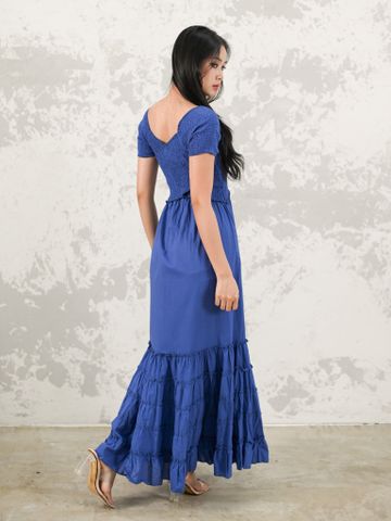  Maxi Trễ Vai Cotton Thêu Cao Cấp Luna Llena 