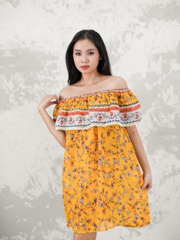  Đầm Trễ Vai Cotton Isla Bonita 