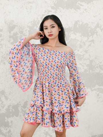 Đầm Trễ Vai Cotton Luna Llena 