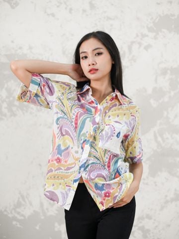  Áo Sơ Mi Hoa Cotton Isla Bonita 