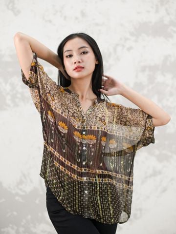  Áo Ánh Kim Cotton Voan Cao Cấp Luna Llena 