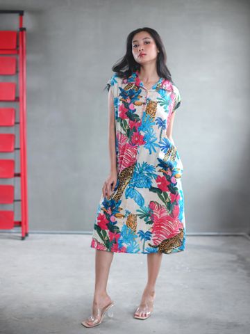  Đầm Sơ Mi Hoa Thêu Cotton Isla Bonita 