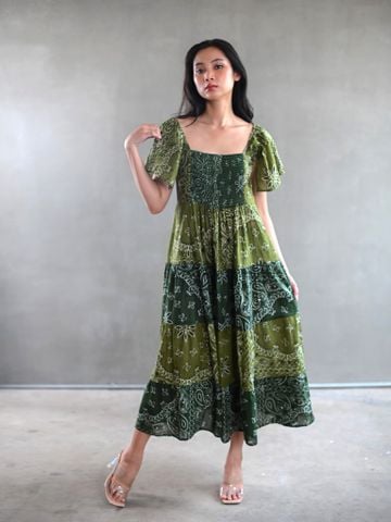  Maxi Boho Cổ Vuông Cao Cấp Isla Bonita 