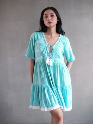  Đầm Boho Thêu Kết Cườm Cao Cấp Isla Bonita 