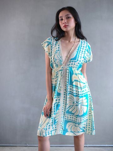  Đầm Kimono Phối Ren Ánh Kim Cao Cấp Isla Bonita 