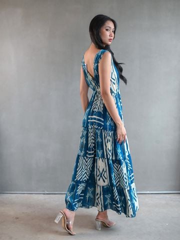  Maxi Boho Sát Nách Ánh Kim Cotton Isla Bonita 