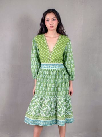  Đầm Boho Kết Cườm Cotton Isla Bonita 