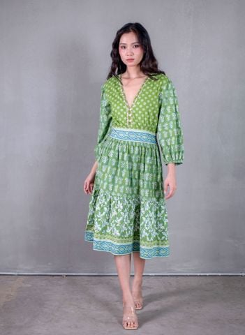  Đầm Boho Kết Cườm Cotton Isla Bonita 