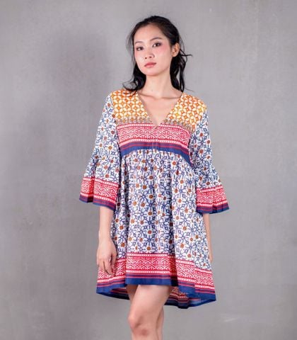  Đầm Boho Tay Loe Cotton Cao Cấp Isla Bonita 